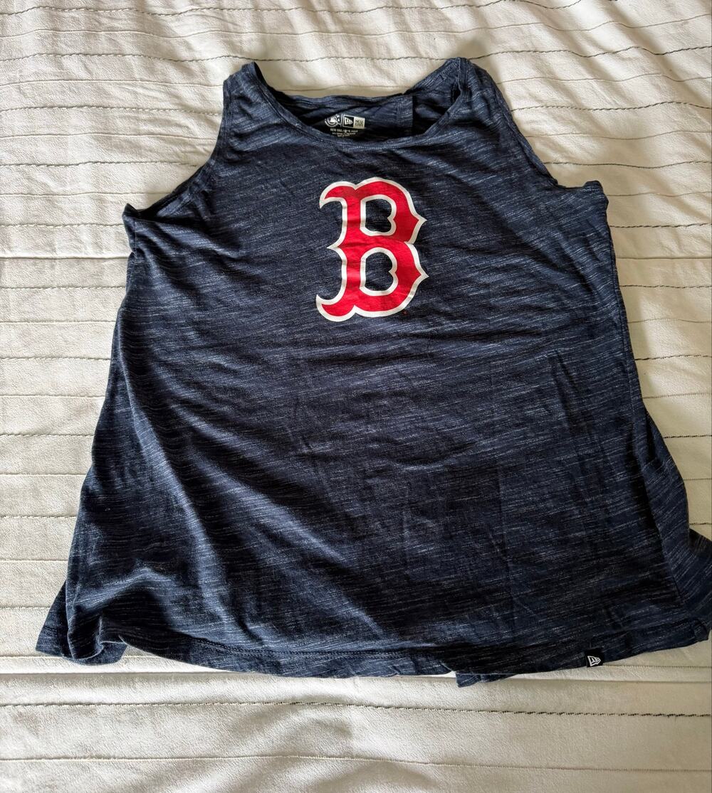 MLB x New Era | Genuine Red Sox Merchandise Tank Top with Logo on Front & Back